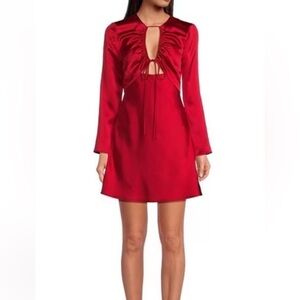 Gianni Bini Raini Satin Red Dress